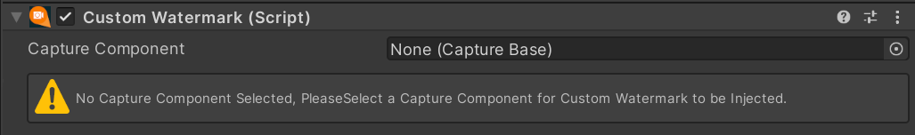 No Capture Component Selected